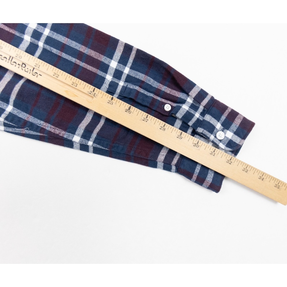 Everlane Shirt Mens Large Blue Button Down Flannel Collared Pockets Check Adult - Picture 12 of 12